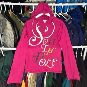 Vintage Y2K South Pole Pink Hoodie Large Rare